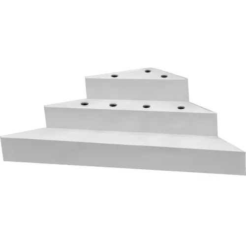 Scala interna ad angolo per piscina, h 0,90 m con 3 scalini per posa sotto liner