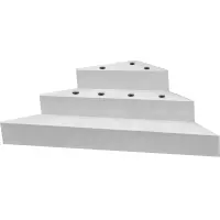 Scala interna ad angolo per piscina, h 0,90 m con 3 scalini per posa sotto liner