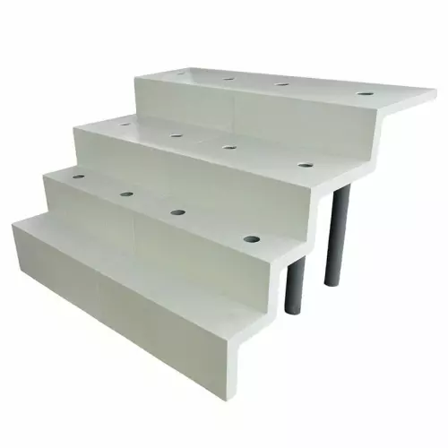 Scala interna rettangolare RELAX per piscina, 3,00 x h 1,20 m con 4 scalini per posa sotto liner