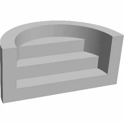 Scala Romana per piscina, 3,15 x h 1,20 m con 3 scalini per posa sotto liner