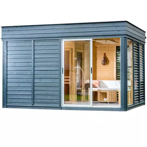 Struttura per sauna finlandese tradizionale da esterno ARES 5-6 posti con spogliatoio