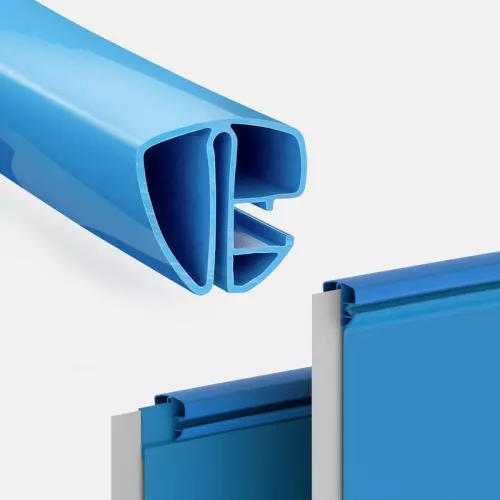 Kit Profili Superiori Rigidi per Piscina Circolare Ø 4,20 m : in pvc blu