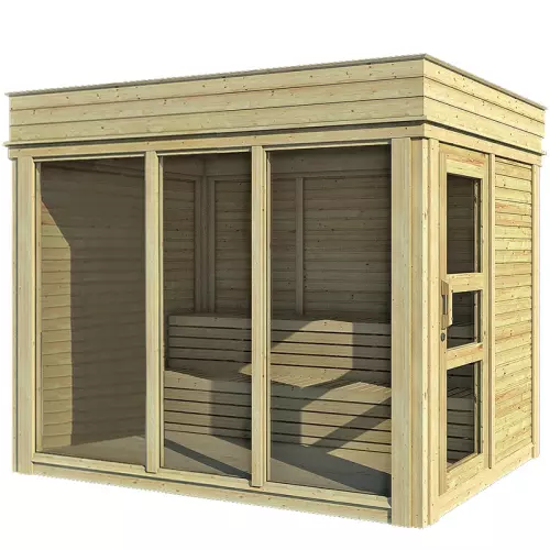 Struttura per sauna finlandese tradizionale da esterno ARES 2-5 posti