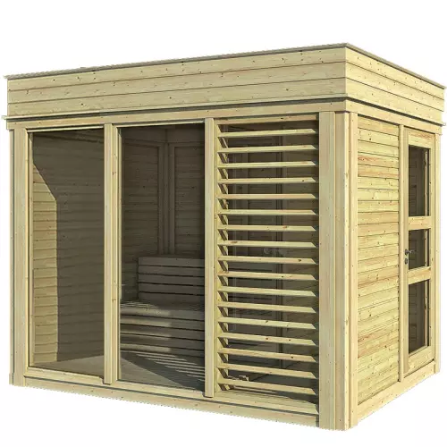 Struttura per sauna finlandese tradizionale da esterno ARES 2-5 posti con spogliatoio