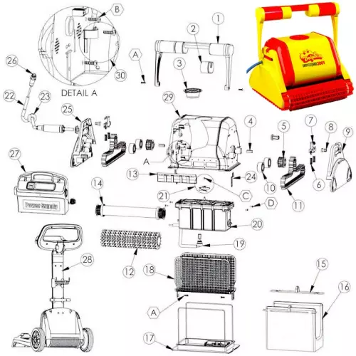 Ricambi per Robot Piscina DOLPHIN DIAGNOSTIC 3001 by Maytronics