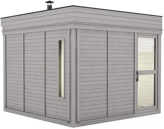 Sauna finlandese tradizionale da esterno ARES Small 5-6 posti con spogliatoio Sauna finlandese tradizionale da esterno ARES Small 5-6 posti con spogliatoio