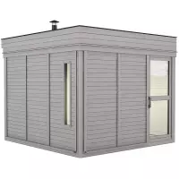 Sauna finlandese tradizionale da esterno ARES Small 5-6 posti con spogliatoio