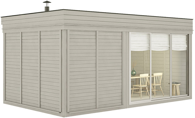 Sauna finlandese tradizionale da esterno ARES Medium 5-6 posti con spogliatoio Sauna finlandese tradizionale da esterno ARES Medium 5-6 posti con spogliatoio