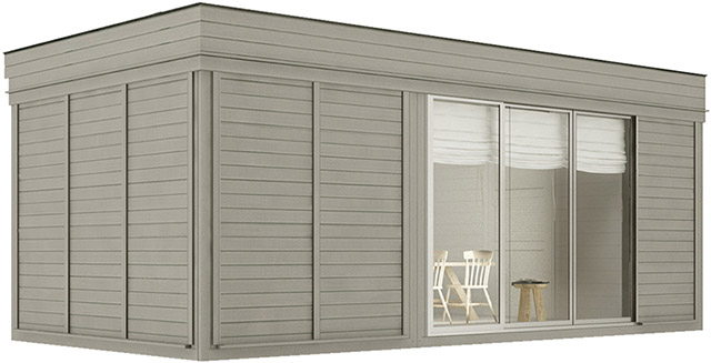 Sauna finlandese tradizionale da esterno ARES Large 5-6 posti con spogliatoio Sauna finlandese tradizionale da esterno ARES Large 5-6 posti con spogliatoio