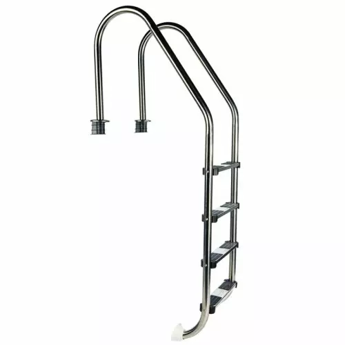 Scaletta STANDARD in acciaio Inox AISI 304L - 4 gradini, per piscine con altezza minima 1,30 m