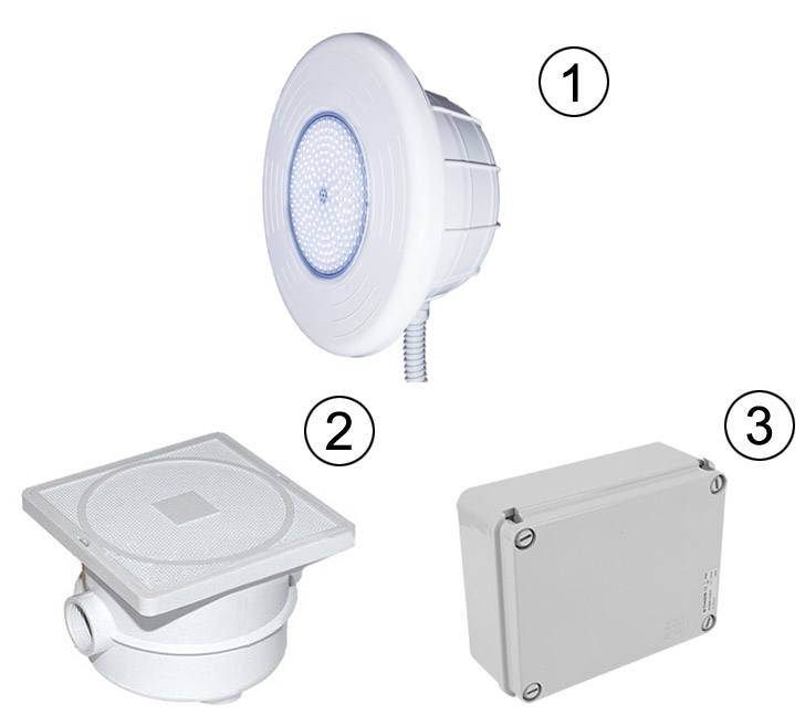 Kit illuminazione LED BIANCO 1890 Lumen &Atilde;&tilde; 320 mm per piscina