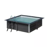 Piscina in legno composito WPC WOOD Connect 3,26 x 3,26 x h.0,96 m