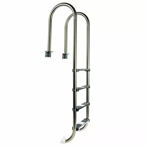 Scaletta MURO in acciaio Inox AISI 316L - 4 gradini, per piscine con altezza minima 1,30 m