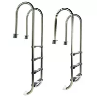 Scaletta per piscina interrata MURO in acciaio Inox AISI 316L