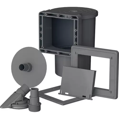 Skimmer GRIGIO e bocchetta di ricambio per Piscine GRE