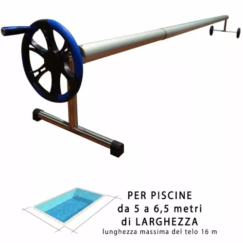Rullo avvolgitore PLUS per piscine interrate da 5 a 6,5 m di larghezza