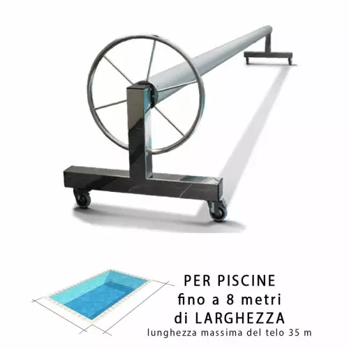 Rullo avvolgitore FORTE per piscine fino a 8 m di larghezza