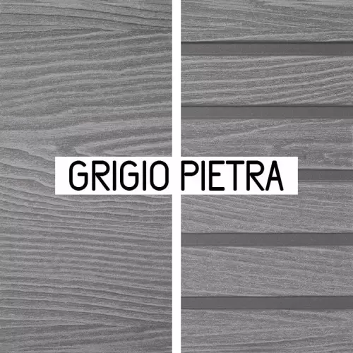 Listone in legno composito WPC WOOD Double Face 220 x 16,5 x 2,4 cm - colore GRIGIO PIETRA