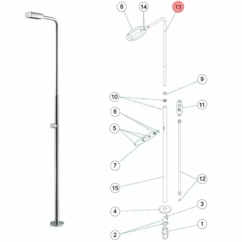 13. Braccio doccia Angel da esterno