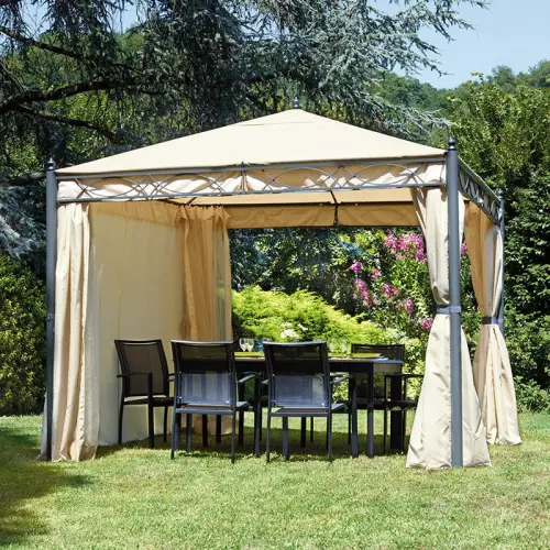 Gazebo in ferro quadrato PESARO 3x3 m
