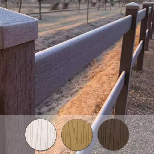 Staccionata in WPC a profilo quadro in kit di installazione - Vendita al metro