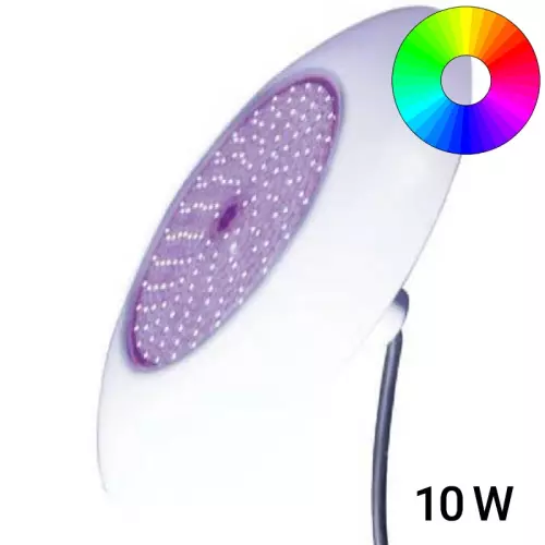 Faro LED per bocchetta piscina Ø 216 mm RGB da 505 Lumen - 10 W per PVC o piastrelle