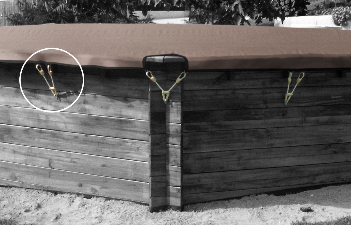 Copertura di Sicurezza Filtrante GRILLE WOOD per piscine fuori terra