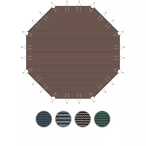 Copertura di Sicurezza Filtrante GRILLE WOOD con tiranti ogni 0,90 x 0,90 m per piscine fuori terra