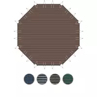 Copertura di Sicurezza Filtrante GRILLE WOOD con tiranti ogni 0,90 x 0,90 m per piscine fuori terra