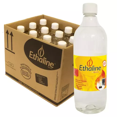 Bioetanolo liquido ETHALINE® da 1 e 10 l - Confezione in vari formati