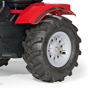 Trattore a pedali per bambini Massey Ferguson con ruote gonfiabili