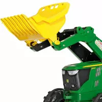 Trattore a pedali per bambini John Deere con ruspa e seduta regolabile