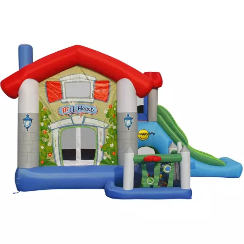 Gioco gonfiabile da esterno BIG HOUSE con vaschetta di palline