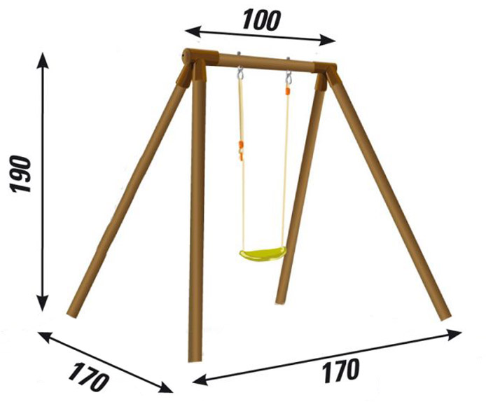Dimensioni altalena Violetta