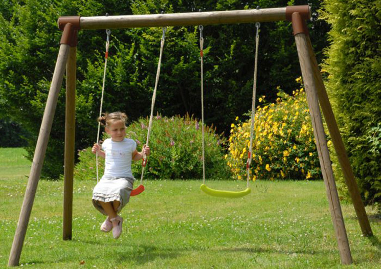 Altalena in legno IRIS a 2 posti