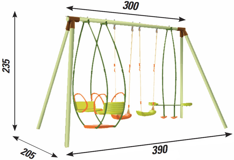 Dimensioni parco giochi Tulipano
