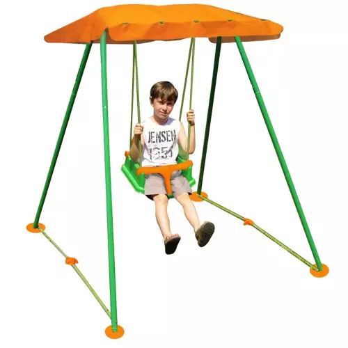 Altalena in metallo LIBELLULA, pieghevole e con parasole