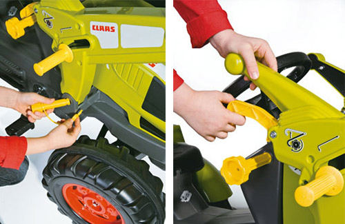 trattore claas con ruspa removibile