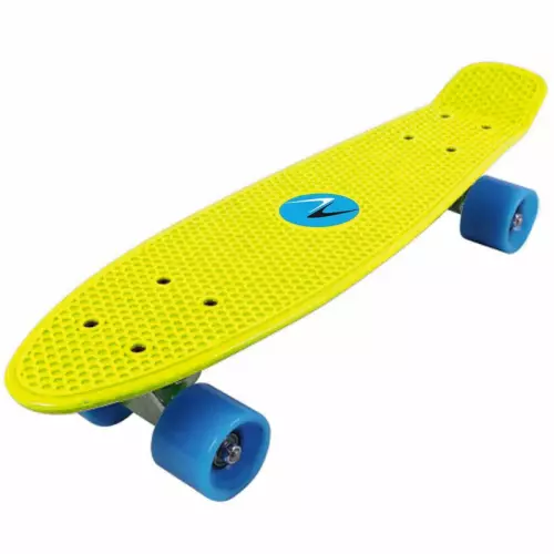 Skateboard FREEDOM by Nextreme : Tavola GIALLA / ruote AZZURRE