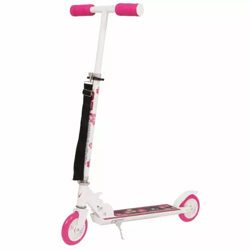 Monopattino RAPTOR 120 by Nextreme a 2 ruote, pieghevole e ultraleggero : FLOWER bianco/fuxia