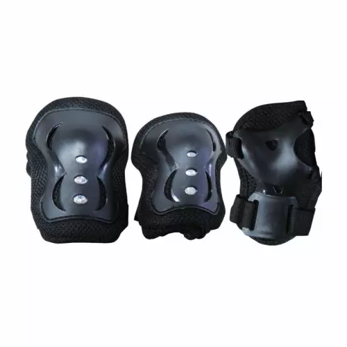 Set di protezioni JUNIOR per ragazzi da 25 a 50 kg, colore NERO