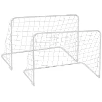 Set 2 porte da calcio pieghevoli TRAIN & SCORE 90 x 60 cm