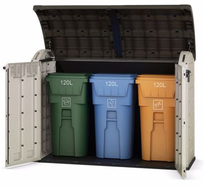 Locale tecnico fuori terra vuoto STORE-IT-OUT ULTRA in resina effetto legno