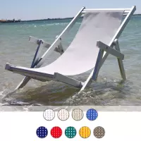 Sdraio in alluminio con braccioli ALTEA, seduta regolabile in 3 posizioni