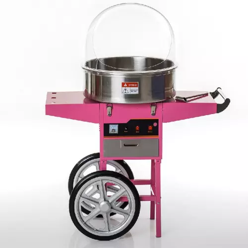 Macchina per zucchero filato professionale con cupola e carrello