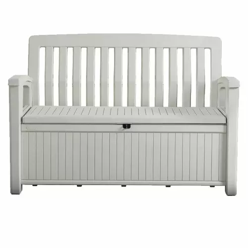 Cassapanca in resina PATIO BENCH impermeabile - 305 litri : Bianco