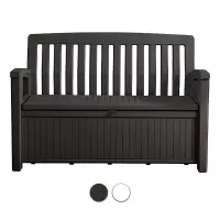 Cassapanca in resina PATIO BENCH impermeabile - 305 litri