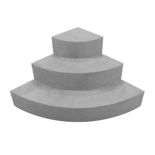 Scala interna ad angolo MONZA per posa sotto liner per piscina di h 1,20 m