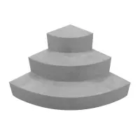 Scala interna ad angolo MONZA per posa sotto liner per piscina di h 1,20 m