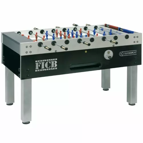 Calciobalilla TOURNAMENT con gettoniera, aste rientranti omologato FICB